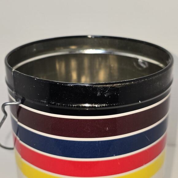 Vintage Stanley Roberts Spectrum Flatware Canister – Mid Century Modern Striped - Picture 10 of 14